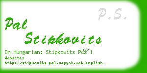 pal stipkovits business card